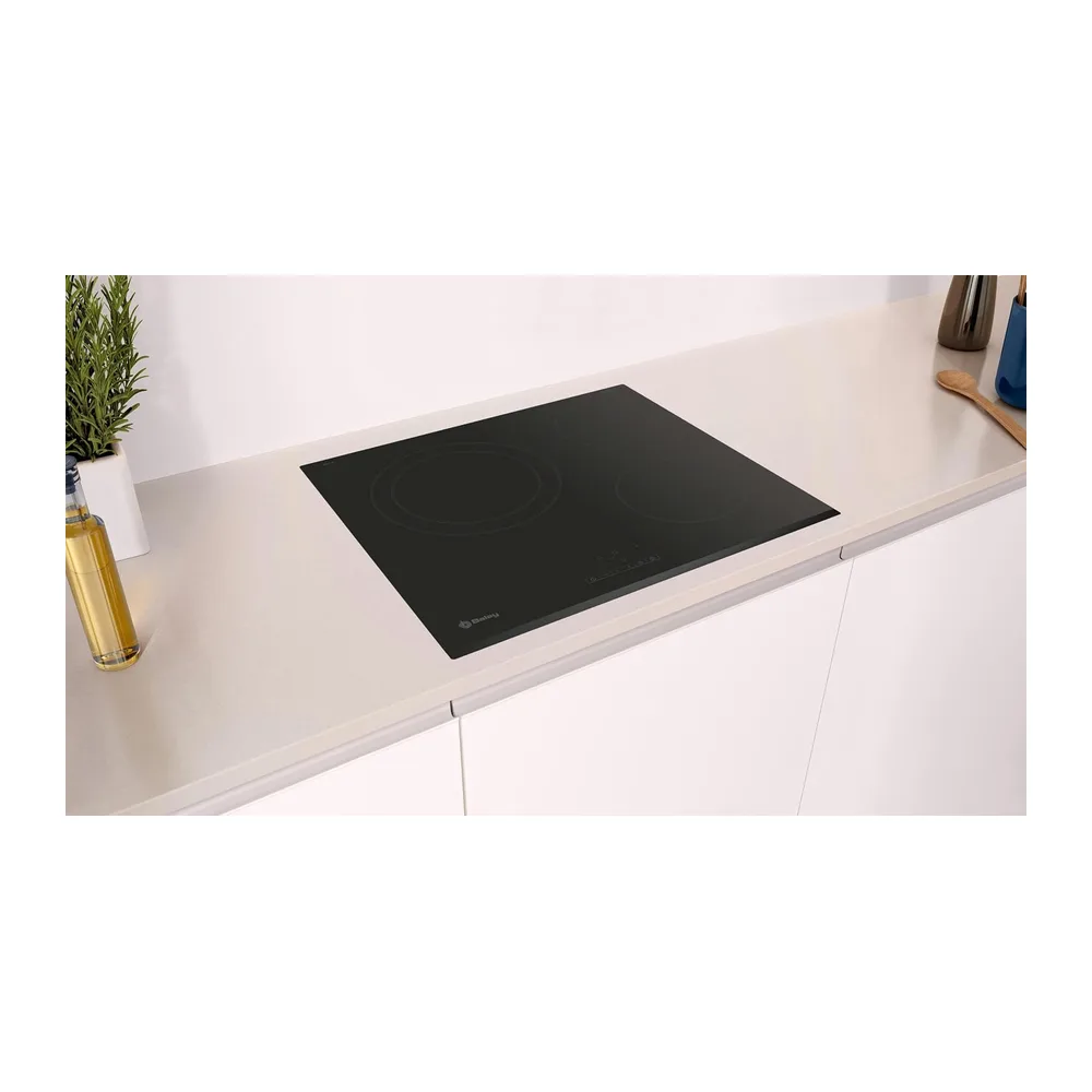 Balay, Placa Vitrocerámica, 60 cm, Zona doble de 21/28 cm, Negro, 3EB715LR — 2