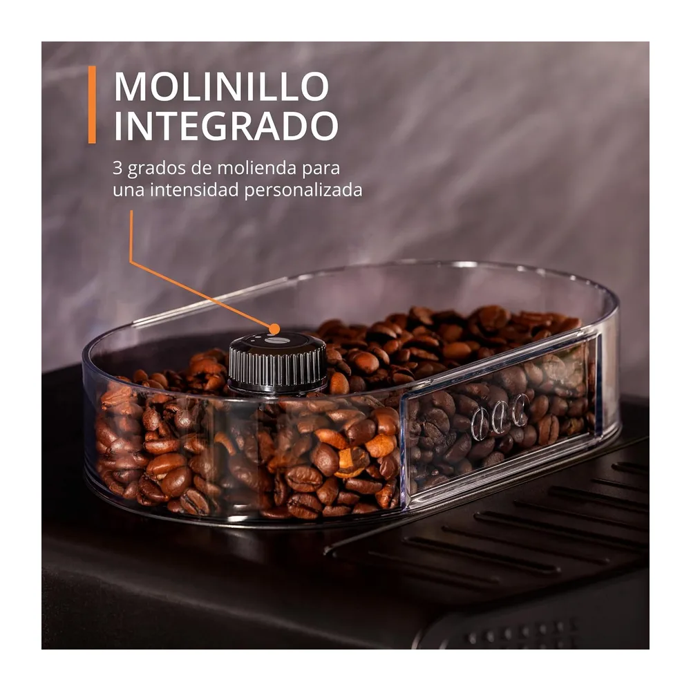 KRUPS Roma, Cafetera Superautomática 15 Bares, Capacidad de 1,7L, Negra — 4