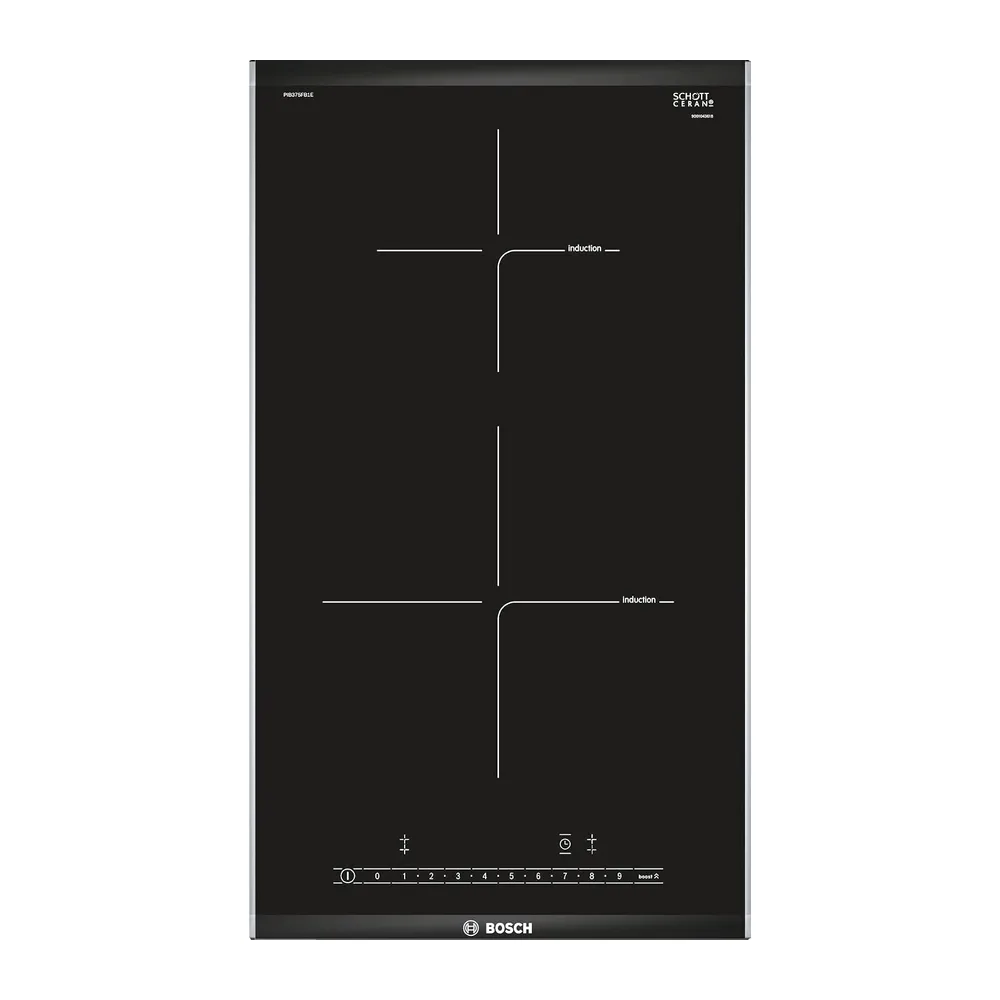 Bosch, Placa Inducción, Serie 6, 30cm, 2 Zonas, negro, PIB375FB1E