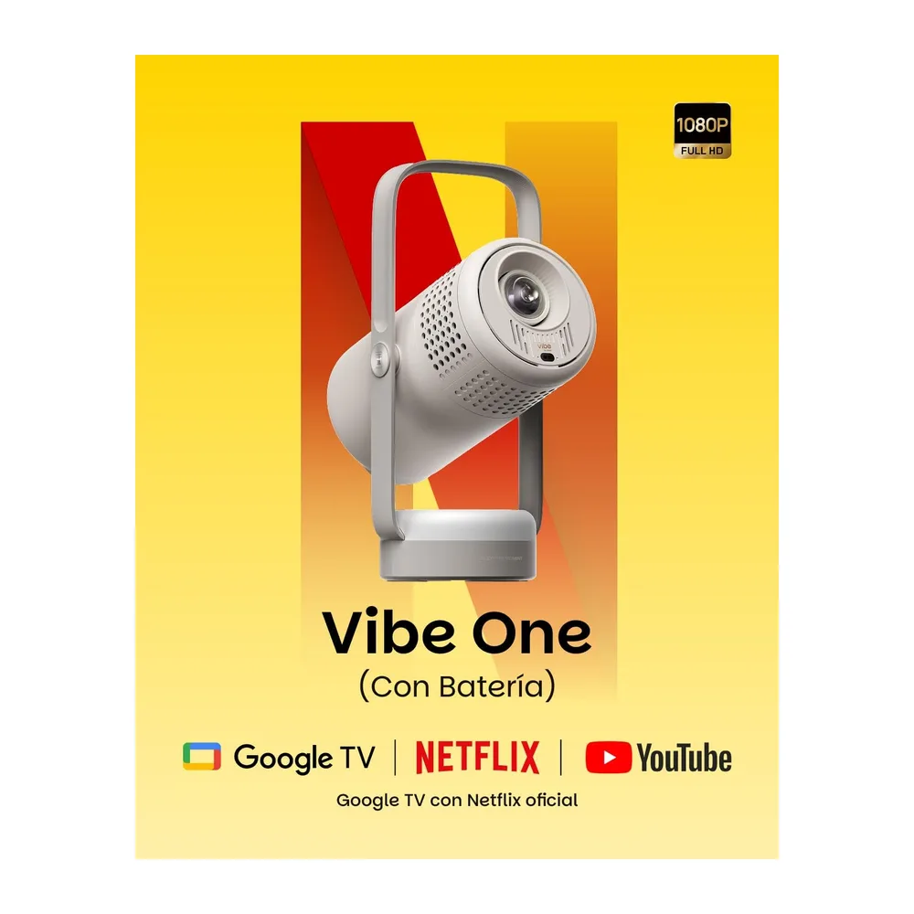 XGIMI Vibe One Batería integrada Proyector Portátil con Google TV (Gris) — 2