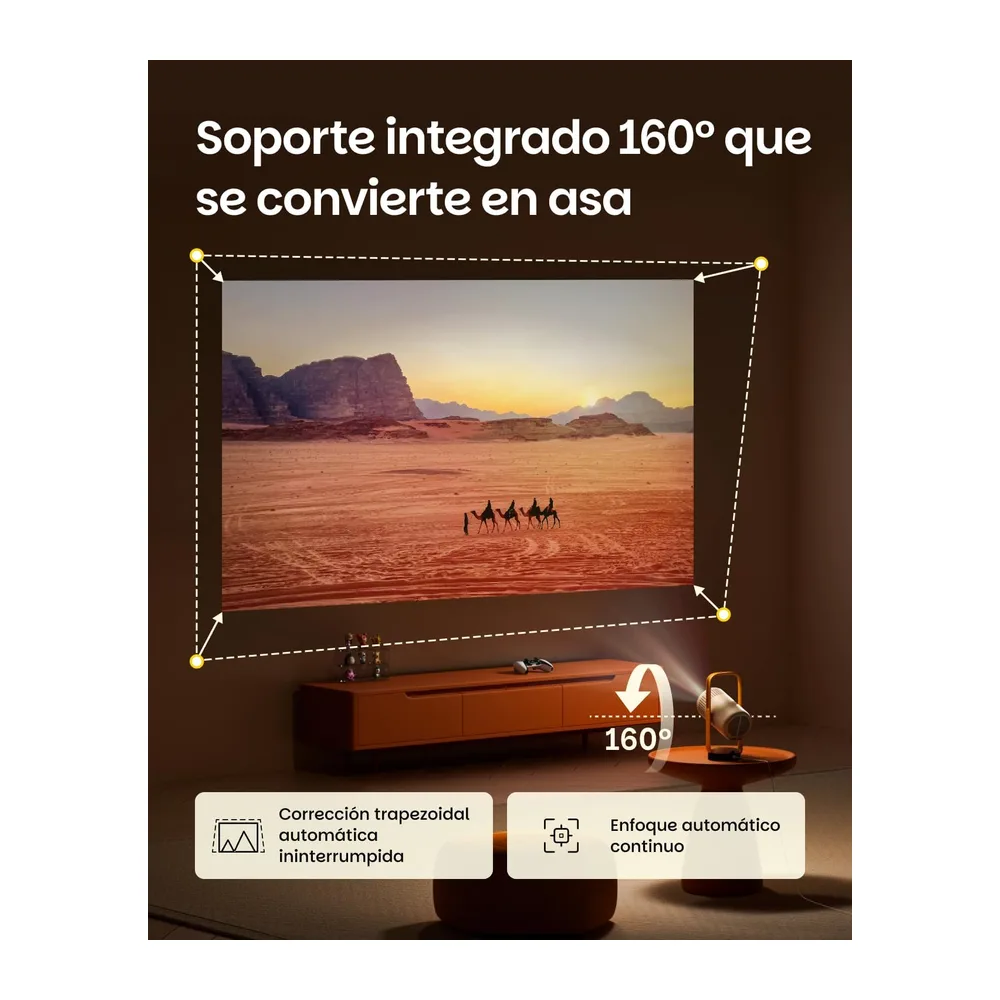 XGIMI Vibe One Batería integrada Proyector Portátil con Google TV (Gris) — 5