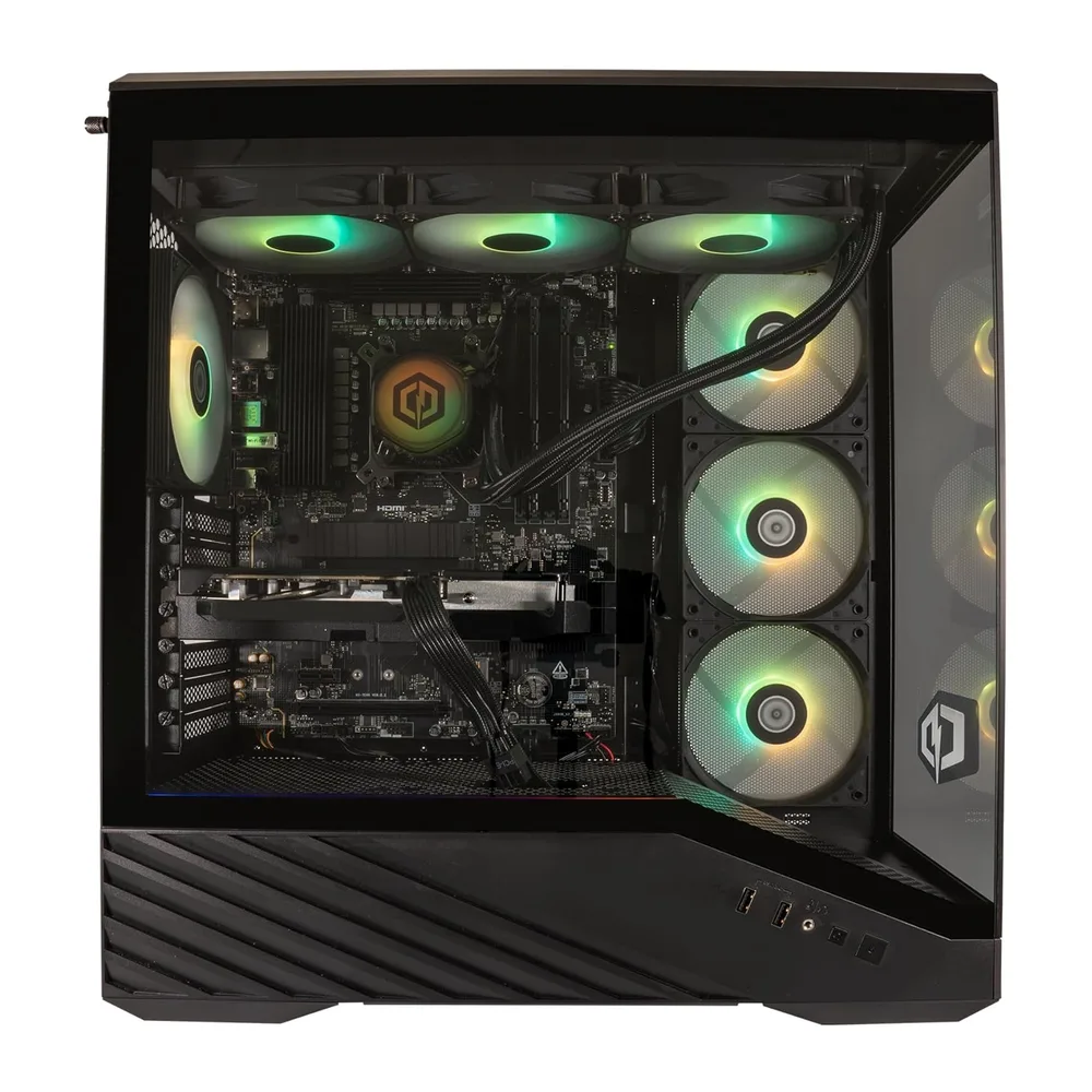 CYBERPOWERPC Luxe Gaming PC - AMD Ryzen 7 9800X3D, Nvidia RTX 5080 16GB, 32GB RAM, 1TB NVMe SSD, 850W 80+ — 5
