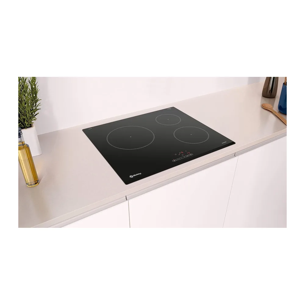 Balay, Placa de inducción, 60 cm, Zona de 28 centímetros, Negro, 3EB865FR — 2