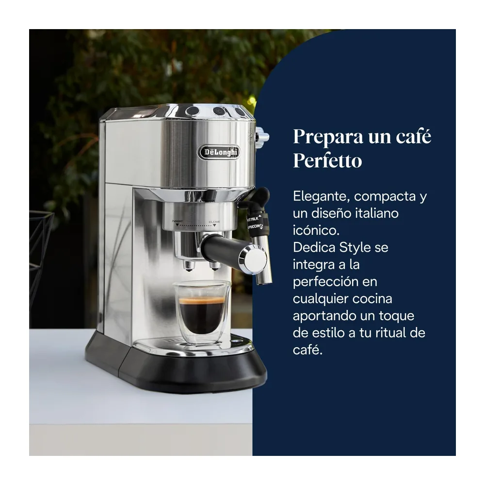 De'Longhi Dedica Style - Cafetera Espresso Manual con Espumador Manual — 2