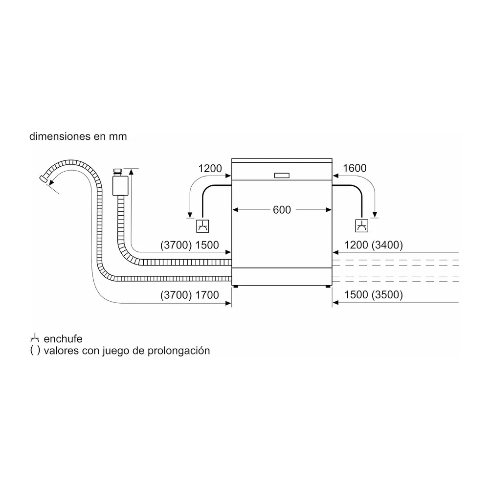Bosch, Lavavajillas, Serie 2, 12 Servicios, Silencioso, blanco, SMS25AW05E [Clase de eficiencia energética E] — 2