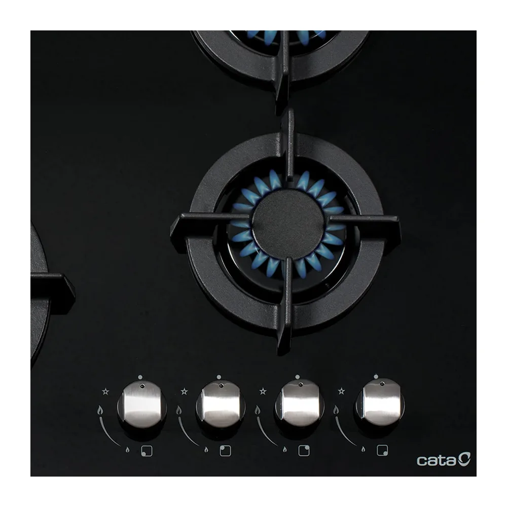 CATA Encimera de Gas | Modelo: CCI 6031 BK | 4 Ancho de 59 cm | Quemadores de Hierro Fundido | Color Negro, — 2