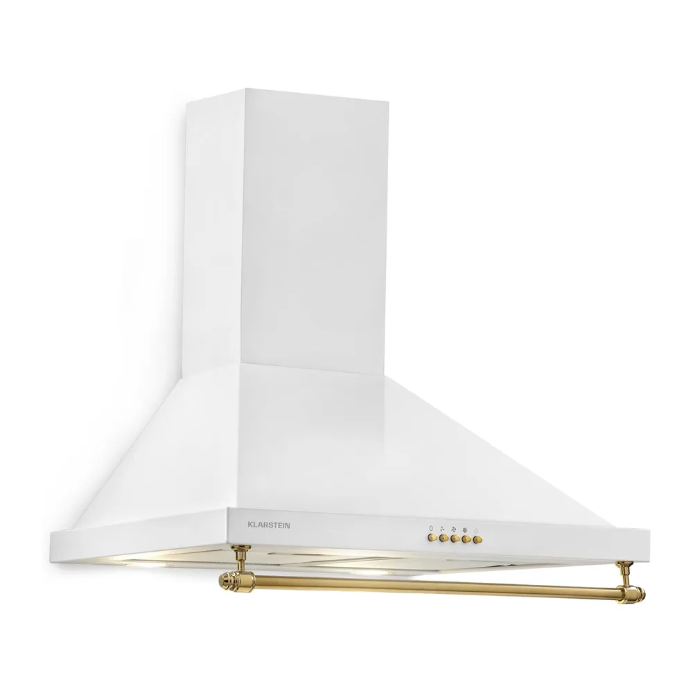 Klarstein Montblanc - Campana extractora 60 cm de pared cocina, 3 niveles, Extracción hasta 610 m³/h,
