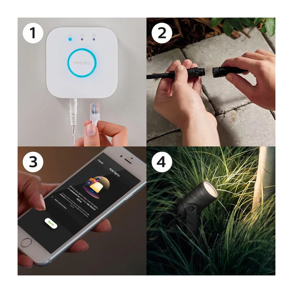 Philips Hue Lily 3 focos led de exterior inteligentes (IP44) — 3
