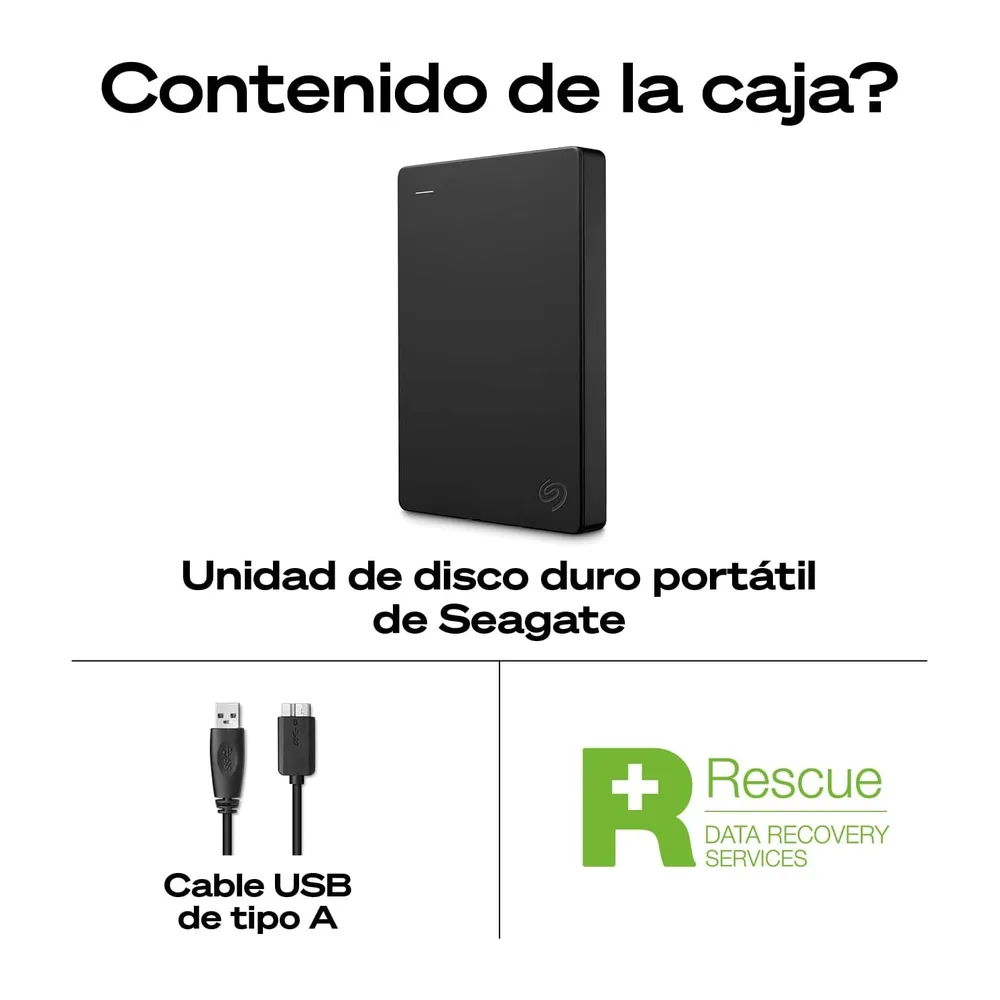 Seagate 2TB Disco Duro Portátil | USB 3.0 (STGX2000400) — 3