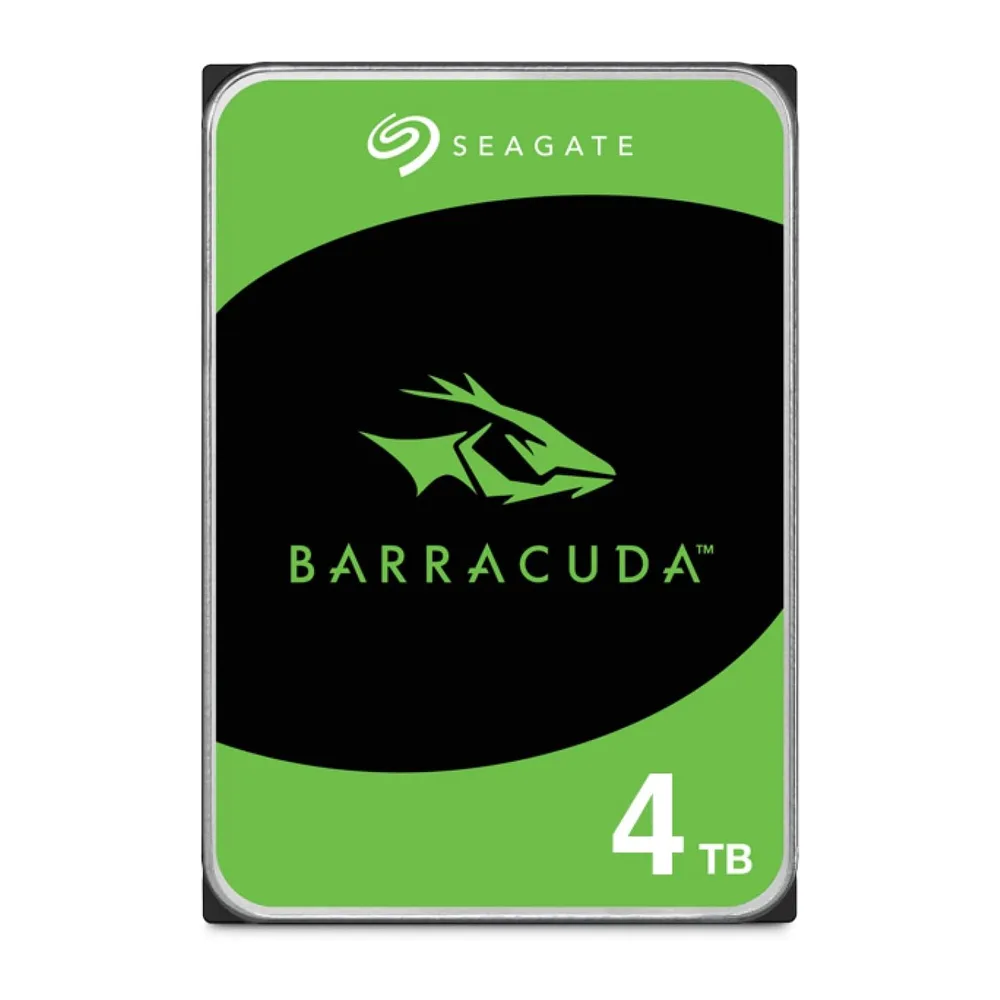 Seagate BarraCuda 4TB, Disco Duro Interno, HDD, 3.5 Pulgadas, SATA 6 GB/s, 5400 RPM, cache de 256 MB para