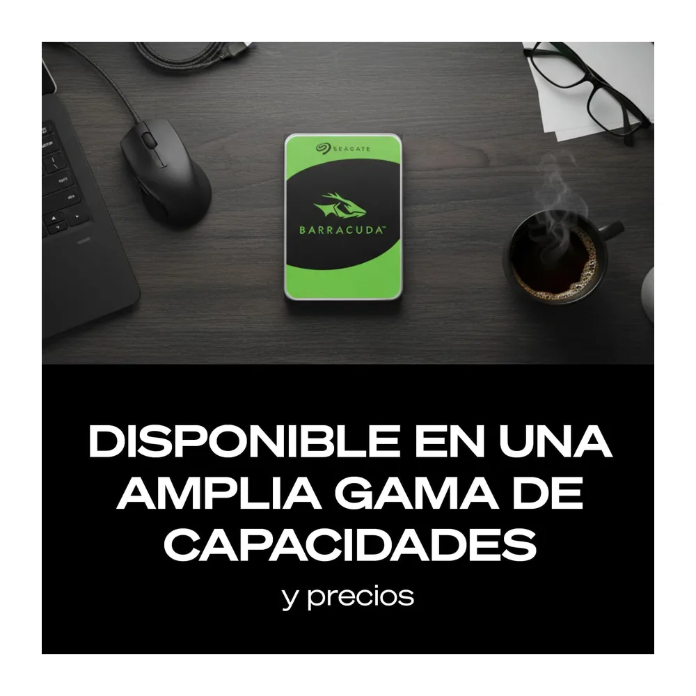 Seagate BarraCuda 4TB, Disco Duro Interno, HDD, 3.5 Pulgadas, SATA 6 GB/s, 5400 RPM, cache de 256 MB para — 4