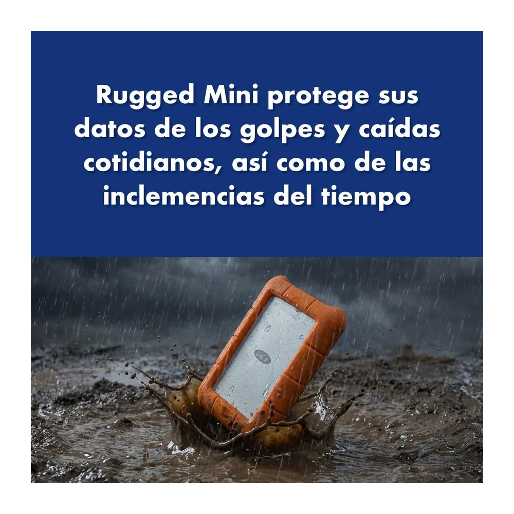 LaCie 5TB Rugged Mini Disco Duro Portátil — 4