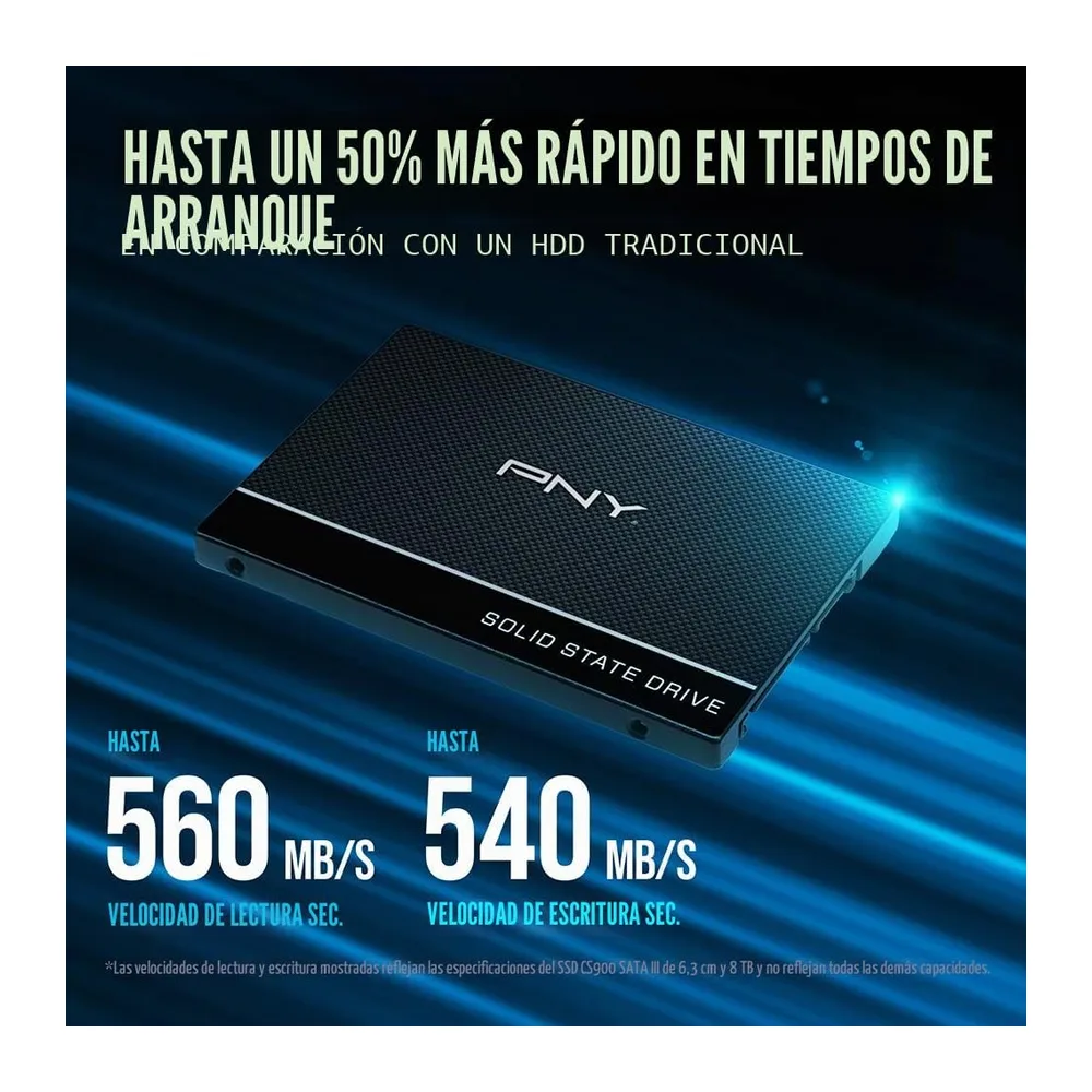 PNY CS900 1TB SSD Interno SATA III 2.5" — 3