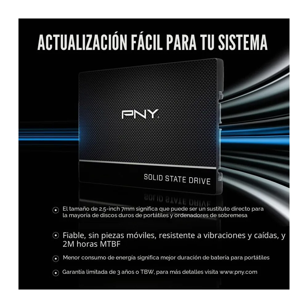 PNY CS900 1TB SSD Interno SATA III 2.5" — 5