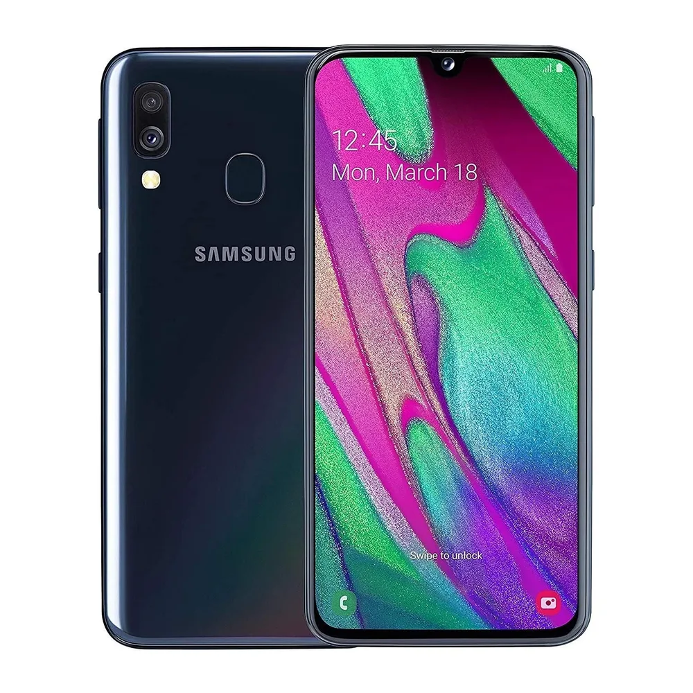 2019 Samsung Galaxy A40 Dual SIM 64GB - Negro (Reacondicionado) — 2