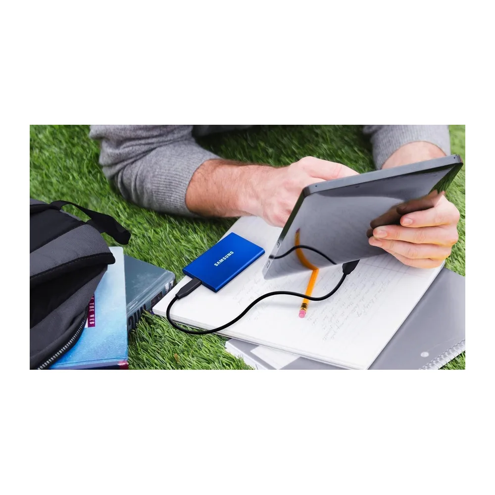 Samsung T7 Portable SSD - 1 TB - USB 3.2 Gen.2 External SSD Indigo Blue (MU-PC1T0H/WW) — 3