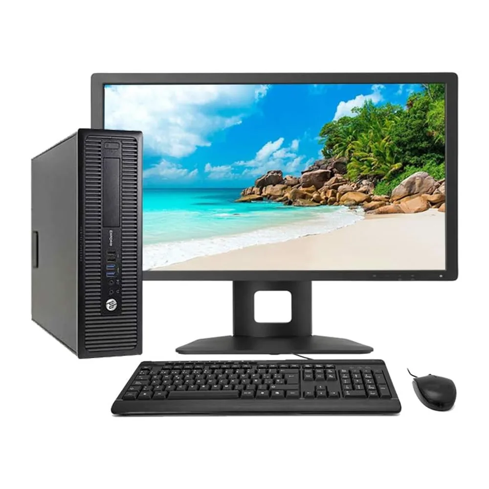 HP ELITEDESK 800 G1 i5-4570 3.2GHz 16GB RAM 240GB SSD + 500GB HDD Windows 11 con WiFi y Pantalla 23" +