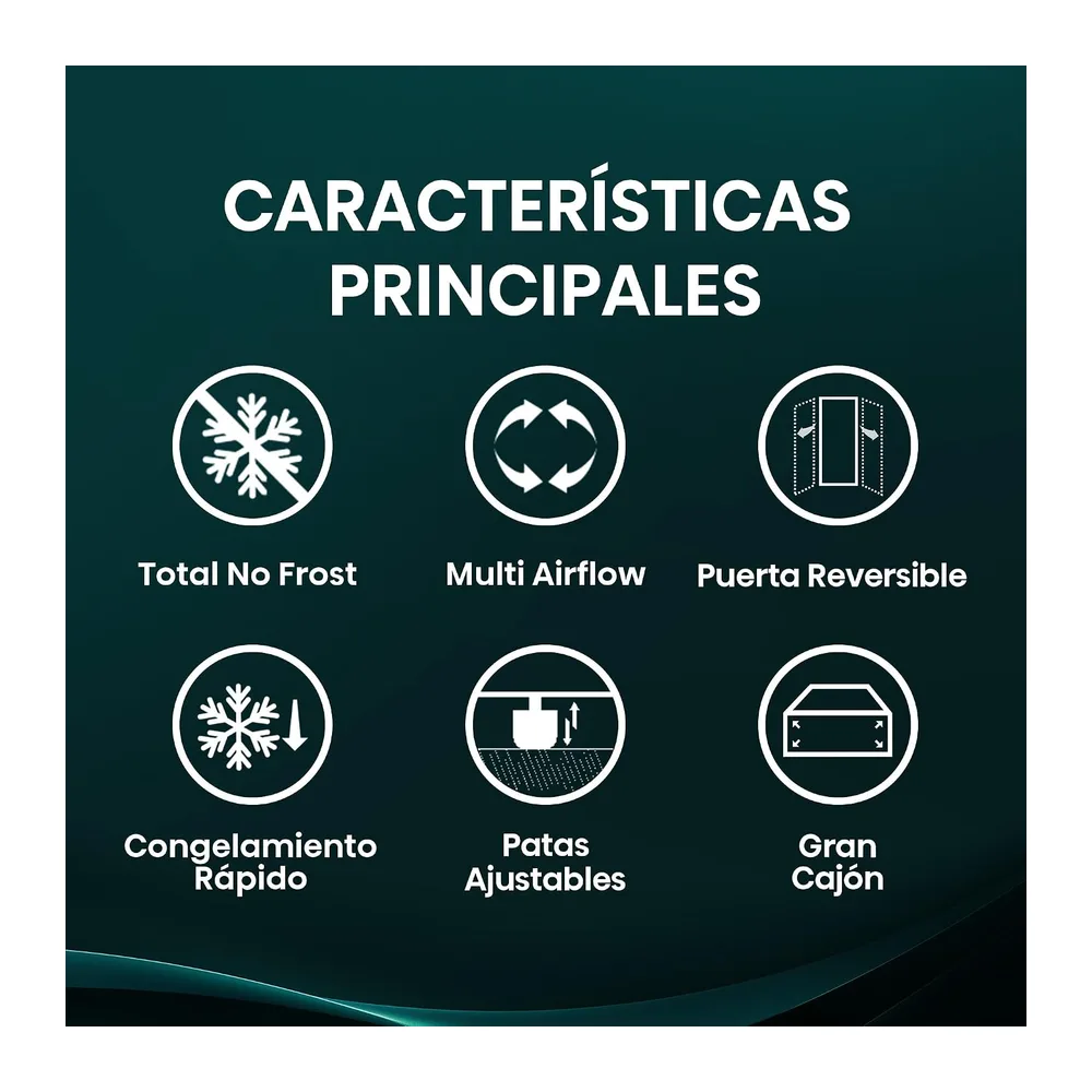 Hisense Congelador FV191N4AW2, TotalNoFrost/Superfreeze/ Alarma de puerta, Multiflow 360°/ BigBox/ 143,4 cm/ — 3