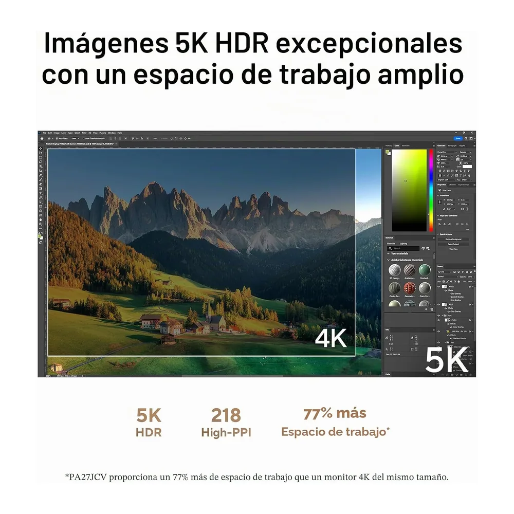ASUS ProArt PA27JCV - Monitor USB-C para Mac 5K de 27" [Clase de eficiencia energética F] — 2