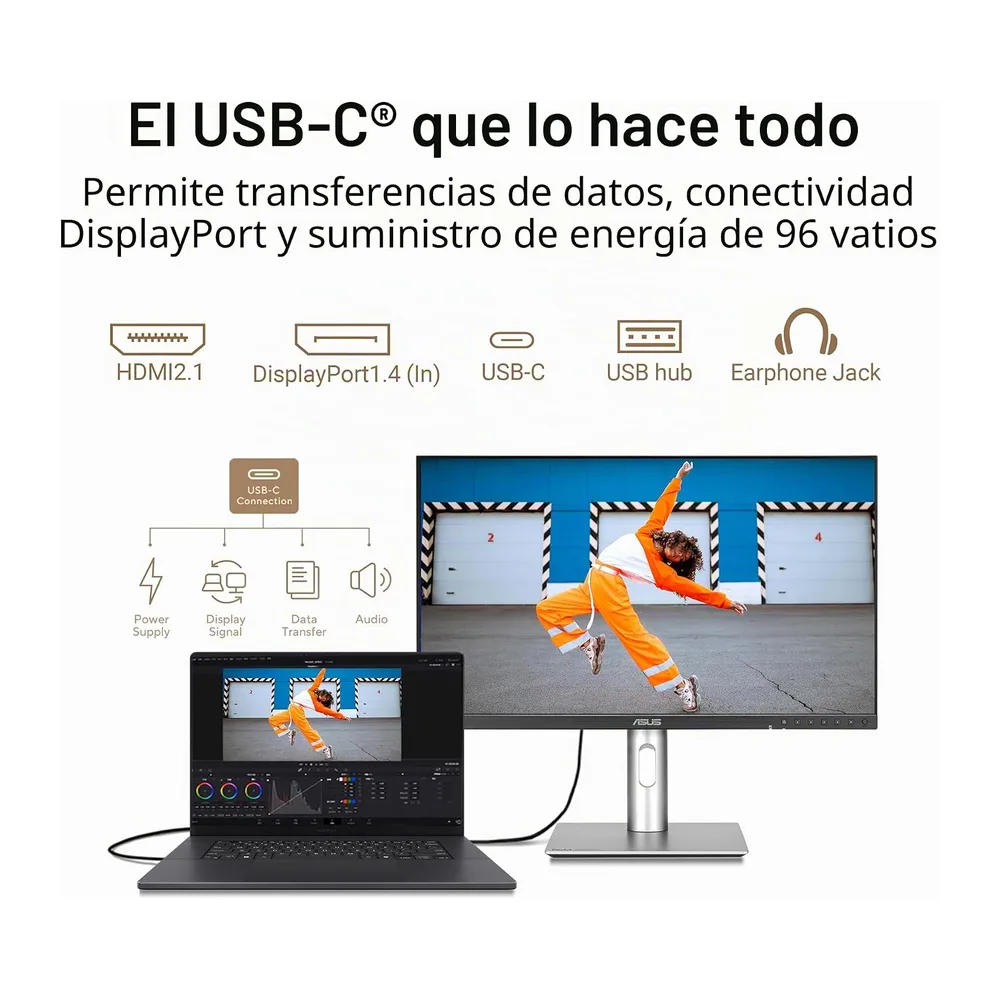 ASUS ProArt PA27JCV - Monitor USB-C para Mac 5K de 27" [Clase de eficiencia energética F] — 6