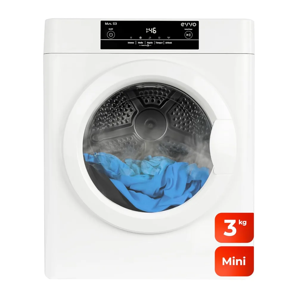 INFINITON | Secadora SD-3M | Evacuación | Capacidad 3Kg | Sensores LED | Funcion Anti-arrugas | Clase — 2