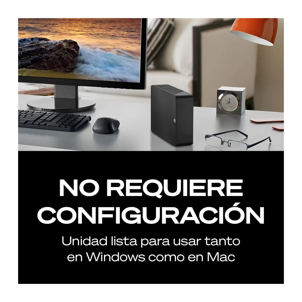 Seagate Expansion Desktop 12TB, Unidad De Disco Duro Externa HDD, 3.5 Pulgadas, USB 3.0, PC & Notebook, — 6