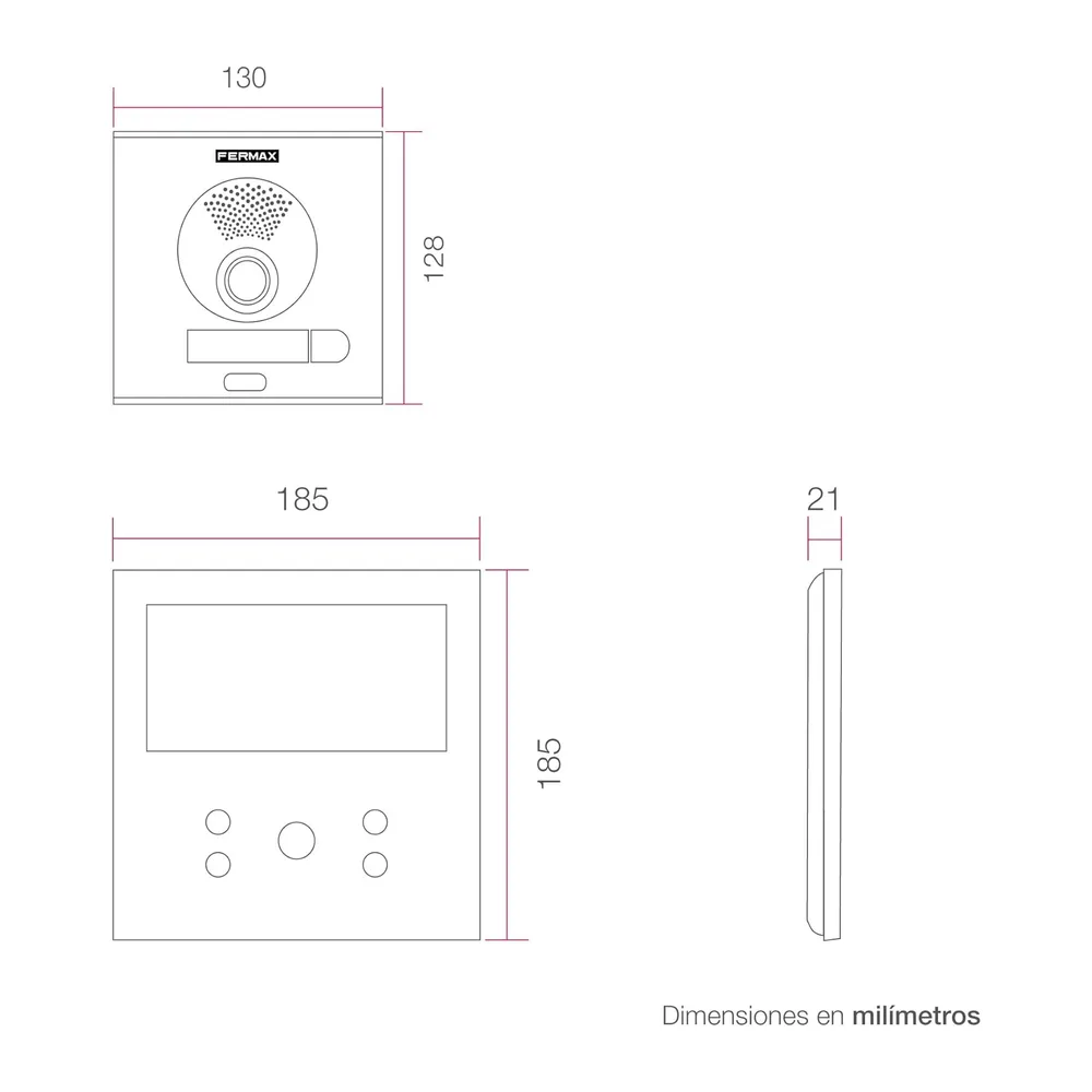KIT Videoportero FERMAX 9471 VEO-XL WIFI DUOX PLUScolor 1 linea — 3