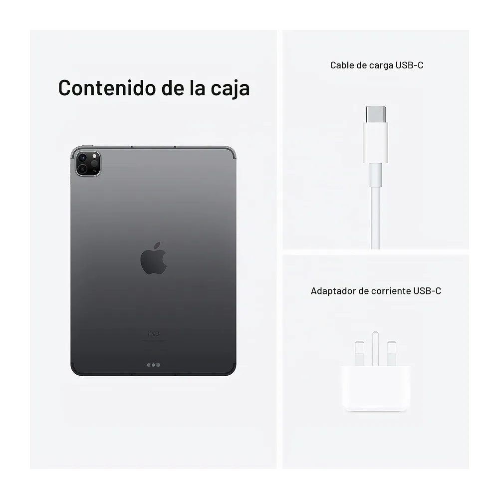 Apple iPad Pro (3.ª Generación, 11-Pulgadas, 2021), 256GB, Wi-Fi + Cellular, Gris Espacial (Reacondicionado) — 6