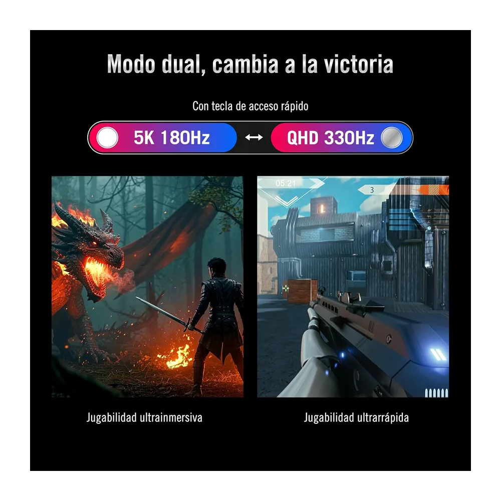 ASUS ROG Strix 5K XG27JCG - Monitor Gaming 5K HDR (5120 × 2880), Dual Mode, G-Sync y AMD FreeSync Premium, — 5