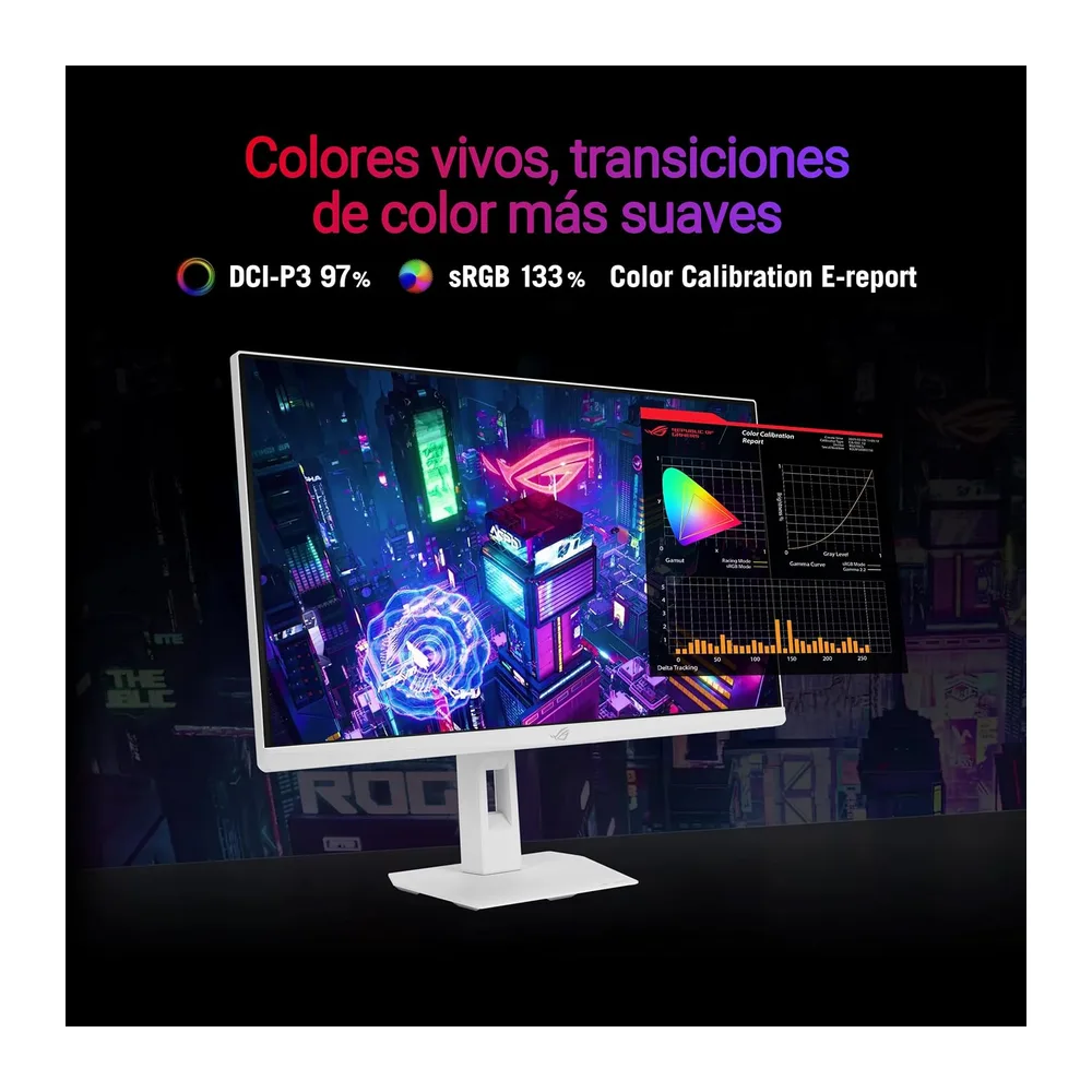 ASUS ROG Strix XG27ACMES-W - Monitor gaming de 27" (2560 x 1440, 255 Hz OC, 0,3 ms, Fast IPS, Extreme Low — 4
