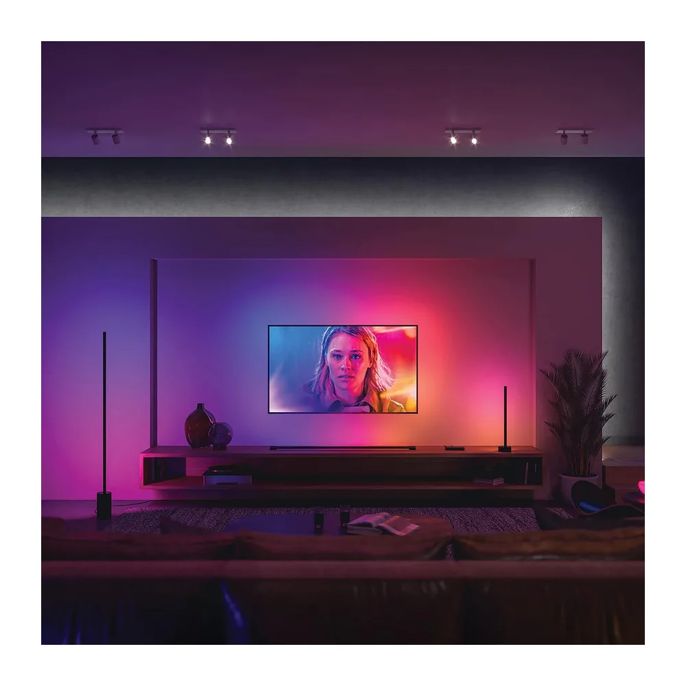 Philips Hue Gradient Signe – Lámpara inteligente, Lámpara de Pie LED Inteligente, Luz Blanca y Luces de — 5