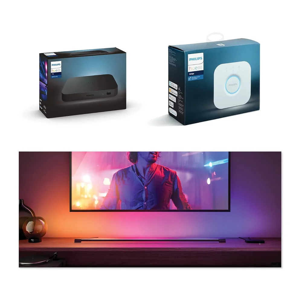 Philips Hue – Lámpara inteligente, Hue Play, Tubo de Mesa LED Inteligente, Luz Blanca y de Colores, — 3