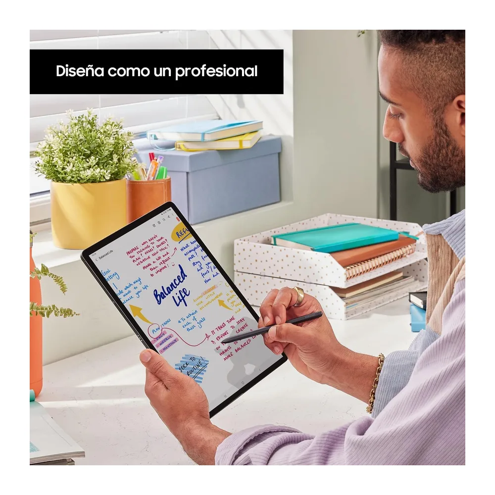 Samsung - Tablet Galaxy Tab S7 FE de 12,4 Pulgadas con Wi-Fi y Sistema Operativo Android 128 GB Negra ES — 5