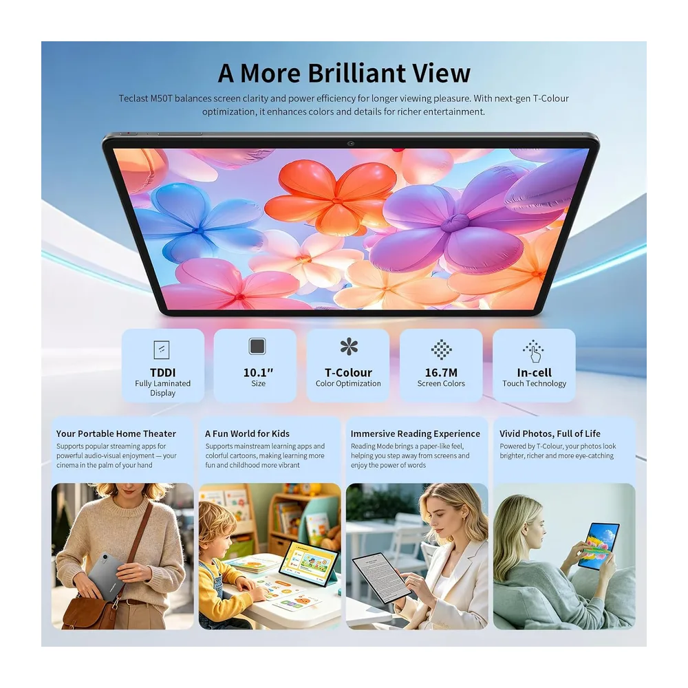 TECLAST M50T Tablet 10.1 Pulgadas Android 16 Tableta Gemini AI — 4