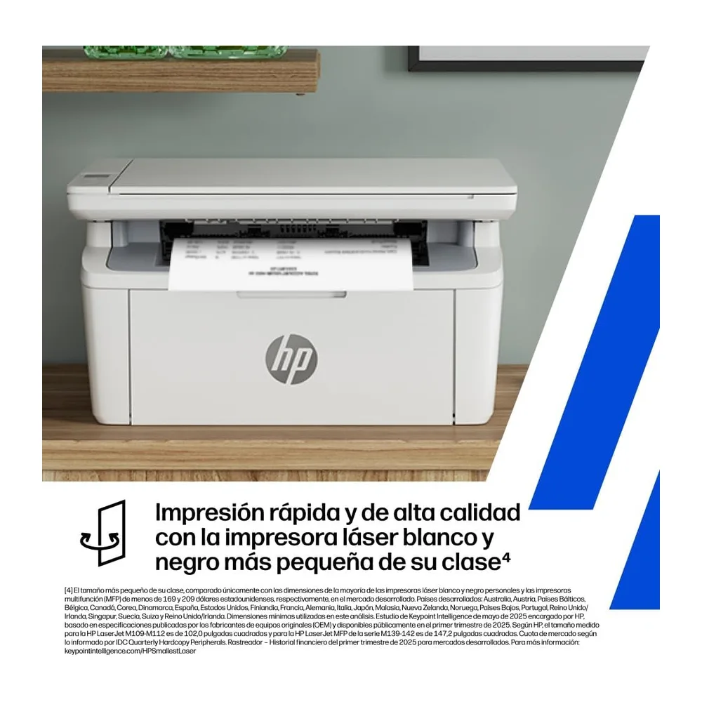 HP LaserJet M140w 7MD72F, Impresora Láser A4 Multifunción Monocromo a Doble Cara Manual, Escaner, Copiadora — 4