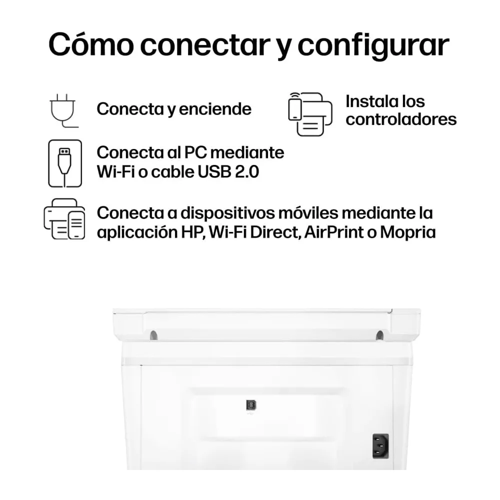 HP LaserJet M140w 7MD72F, Impresora Láser A4 Multifunción Monocromo a Doble Cara Manual, Escaner, Copiadora — 6