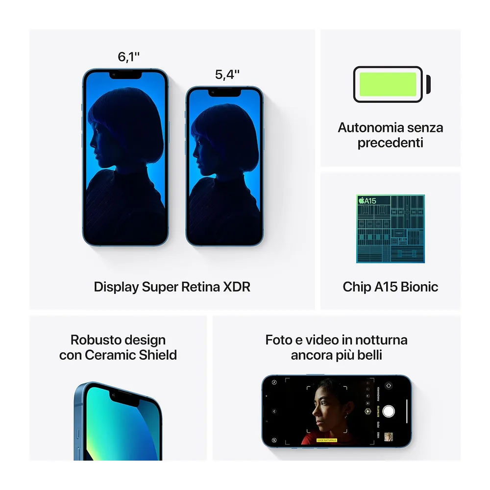 Apple iPhone 13 Mini 128GB - Azul (Reacondicionado) — 5