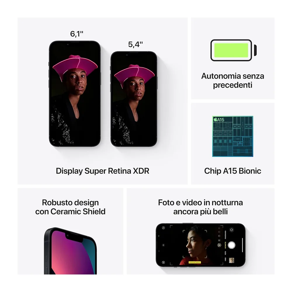 Apple iPhone 13 256GB - Negro Noche (Reacondicionado) — 5