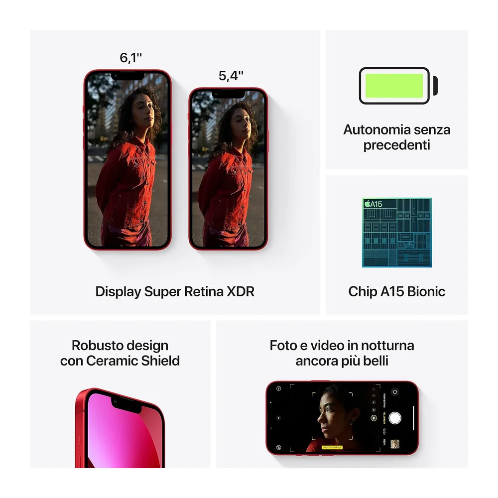 Apple iPhone 13 Mini 128 GB - Rojo (Reacondicionado) — 5