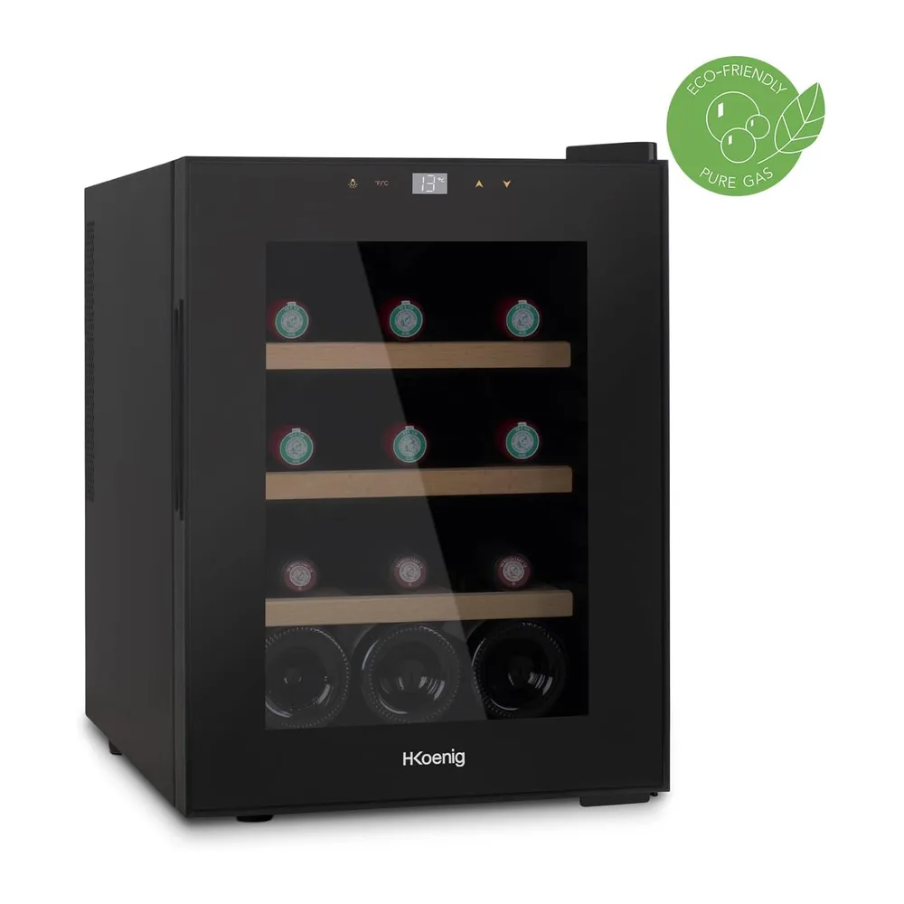 H.Koenig Vinoteca 12 Botellas AGE12, 31 L, Profesional Acero Inoxidable, Refrigerante, Termoeléctrica, — 2