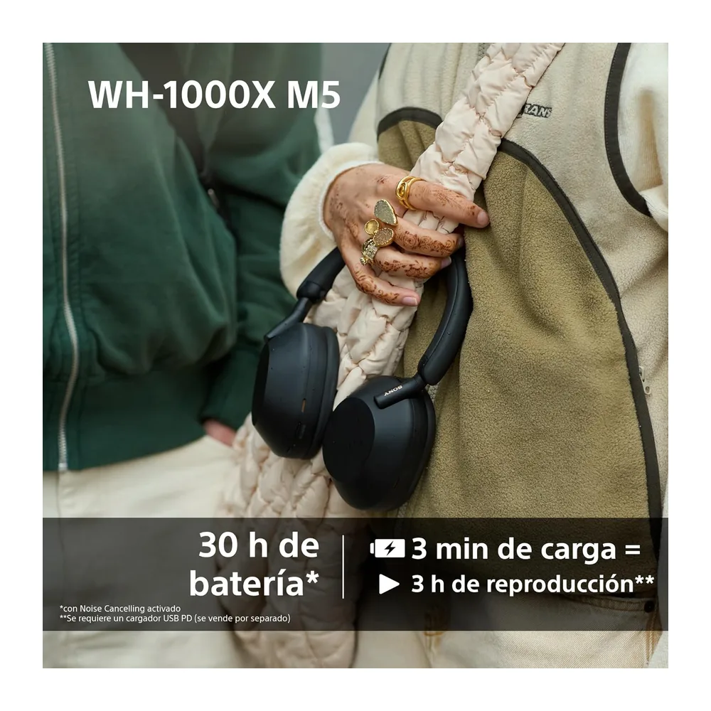 Sony WH-1000XM5 Auriculares Inalámbricos con Cancelación de Activa de Ruido nivel Premium — 6