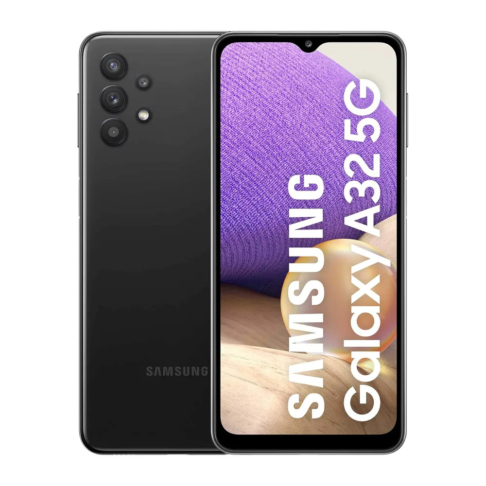 2021 Samsung Galaxy A32 5G Dual SIM, 64GB, 4GB RAM, Impresionante Negro (Reacondicionado)
