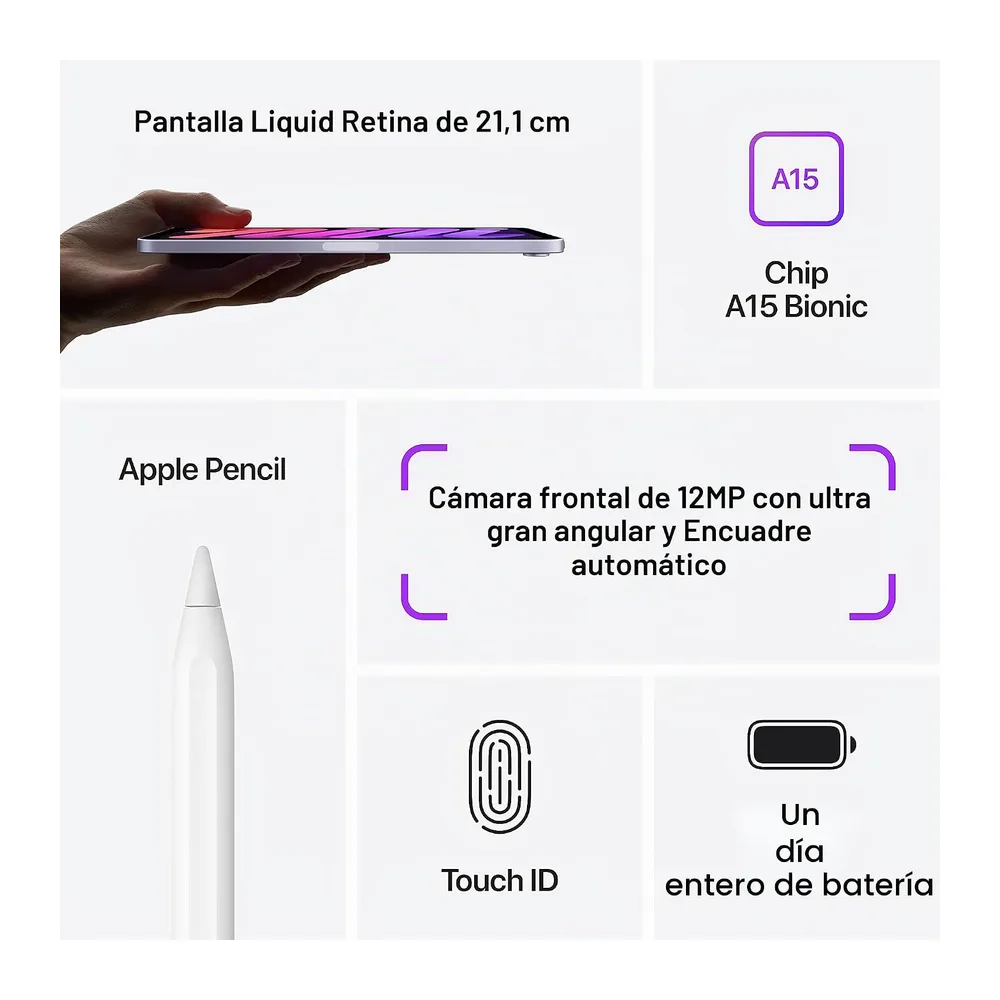 Apple 2021 iPad Mini (de 8,3 Pulgadas con Wi-Fi — 5