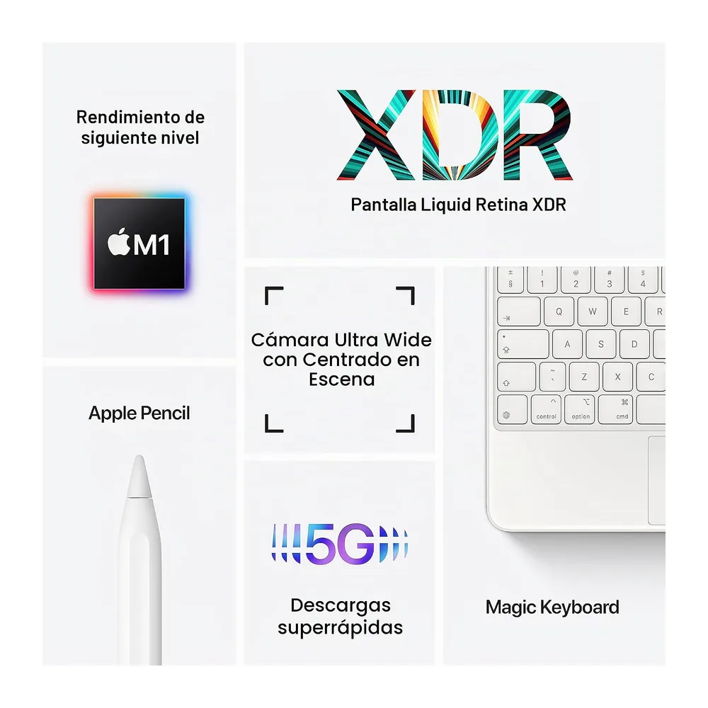 Apple 2021 iPad Pro (12.9-Pulgadas, Wi-Fi + Cellular, 128GB) - Gris Espacial (Reacondicionado) — 5