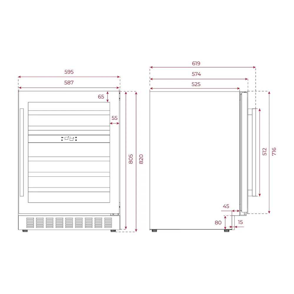 Teka Vinoteca Integrable 46 Botellas, Iluminación LED, Control Electrónico de Temperatura, Capacidad Total — 5