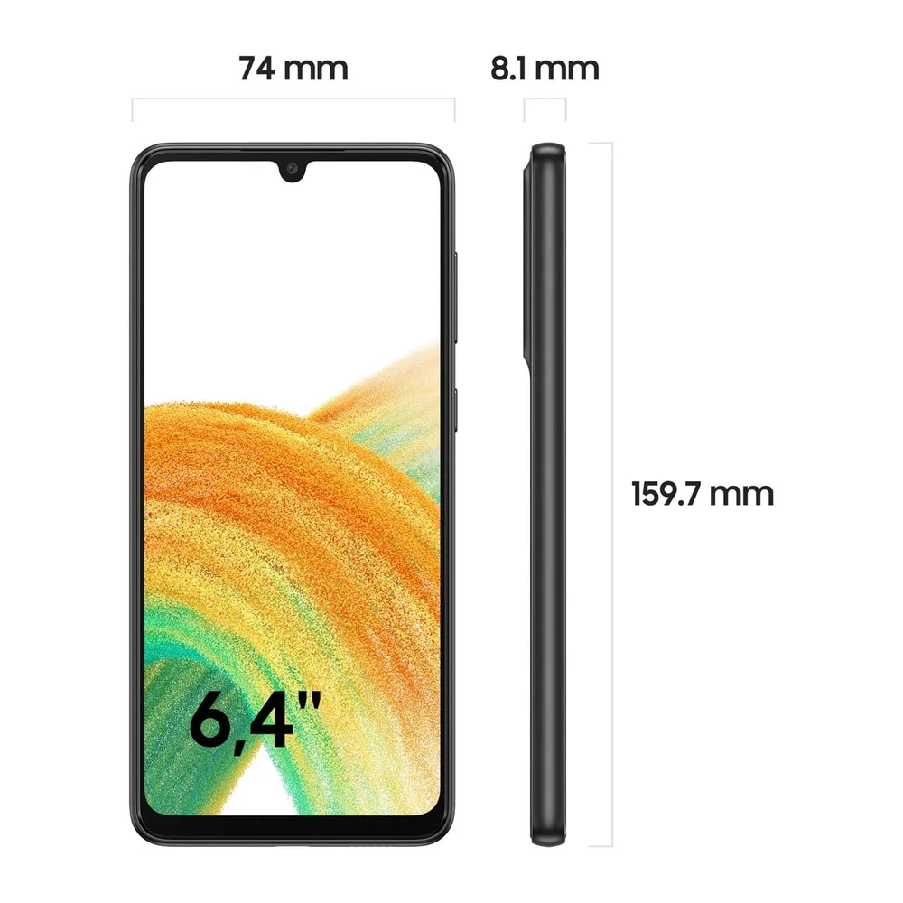 SAMSUNG Galaxy A33 5G (128 GB) Negro - Smartphone Android de 6 GB RAM, Teléfono Móvil Libre con Carga rápida, — 3