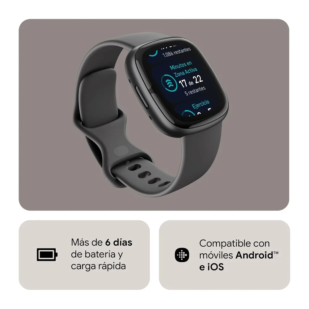 Google Fitbit Sense 2, el smartwatch avanzado que te ayuda a cuidar tu salud, con GPS integrado, funciones de — 2