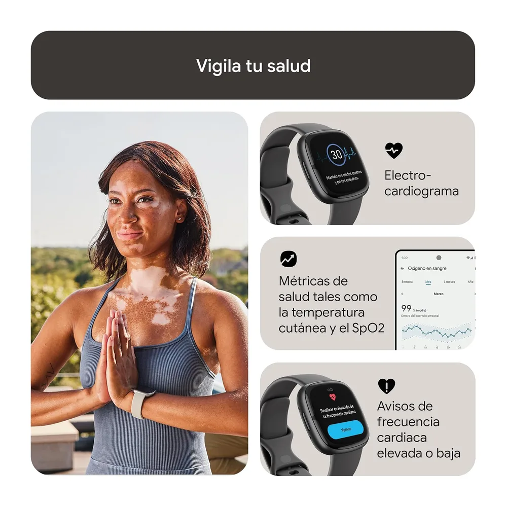 Google Fitbit Sense 2, el smartwatch avanzado que te ayuda a cuidar tu salud, con GPS integrado, funciones de — 5