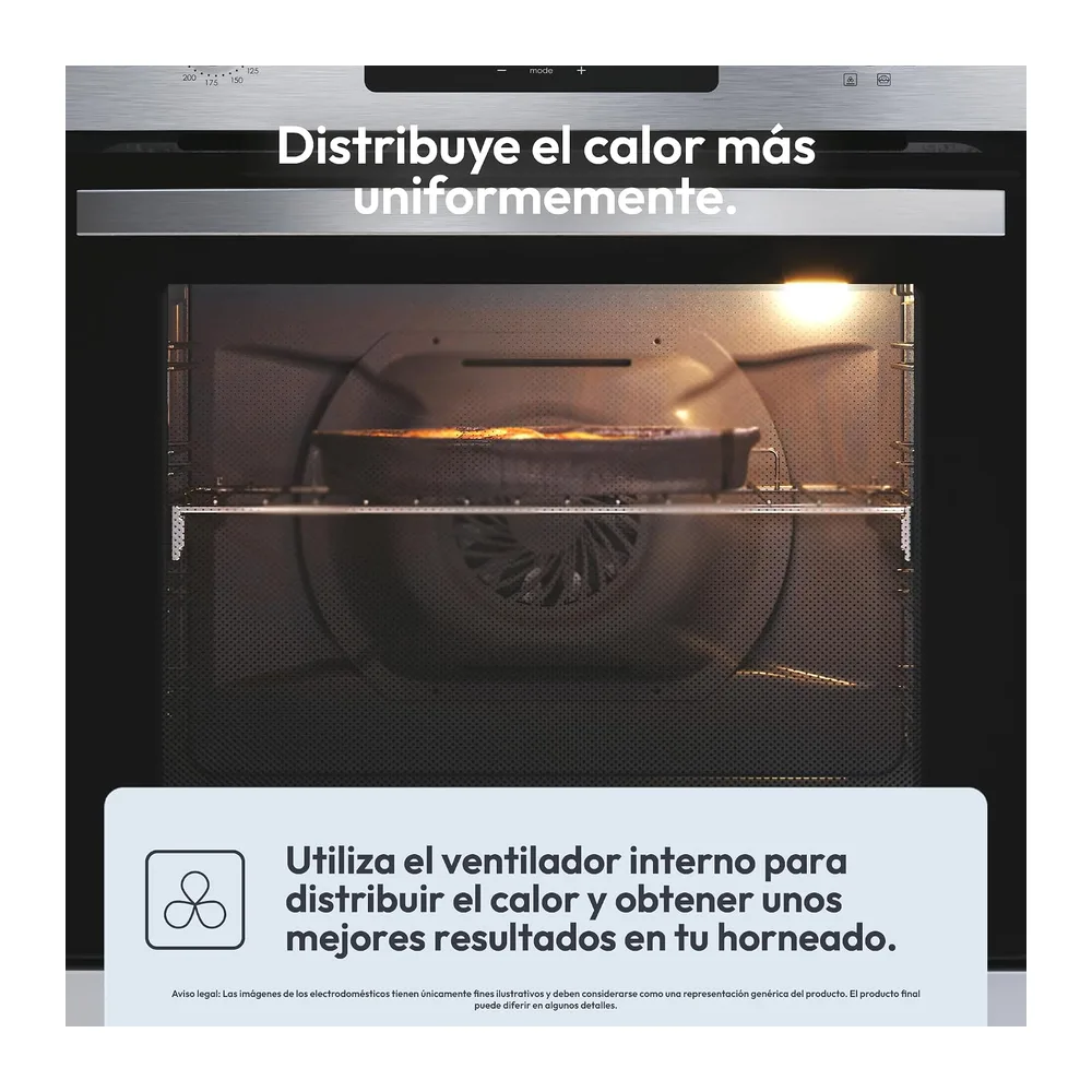 Candy FIDCP X625 L, Horno Multifunción, 70L, Bandeja y Rejilla, Limpieza Aquactiva, Convección + Ventilador — 3
