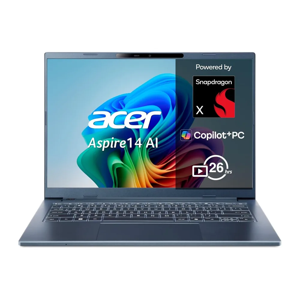 Acer Aspire 14 AI Copilot+ PC, Portátil 14", X1-26100, 16GB RAM, 512GB SSD